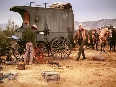 Ben and Joe come across the abandoned prison wagon. season 12.jpg